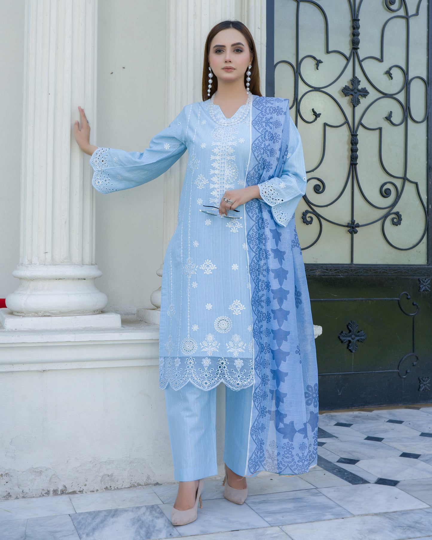 Bluebell Serenity β 3PC Stitched Embroidered Suit