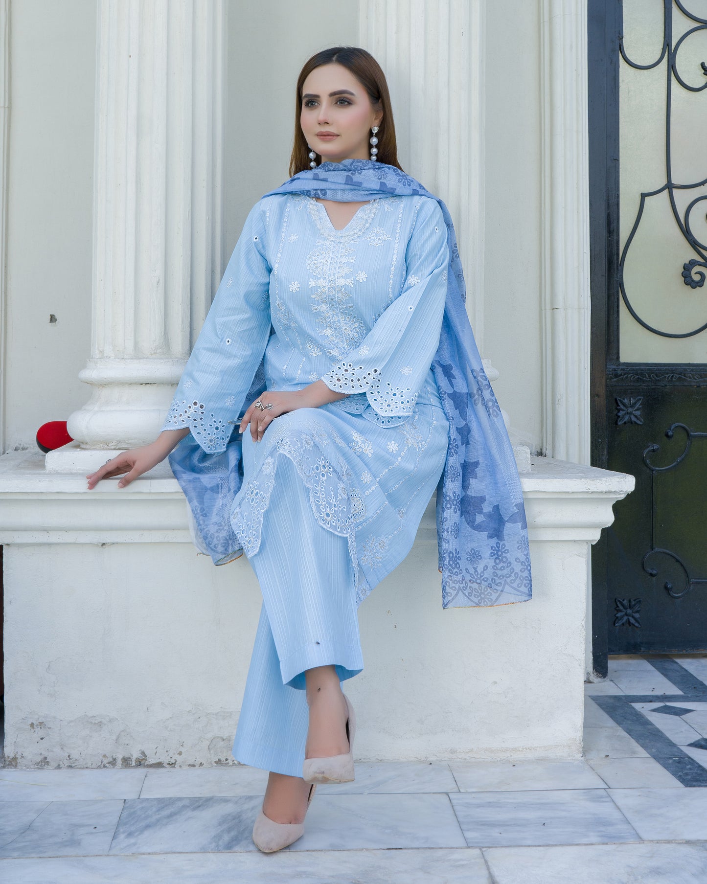 Bluebell Serenity β 3PC Stitched Embroidered Suit