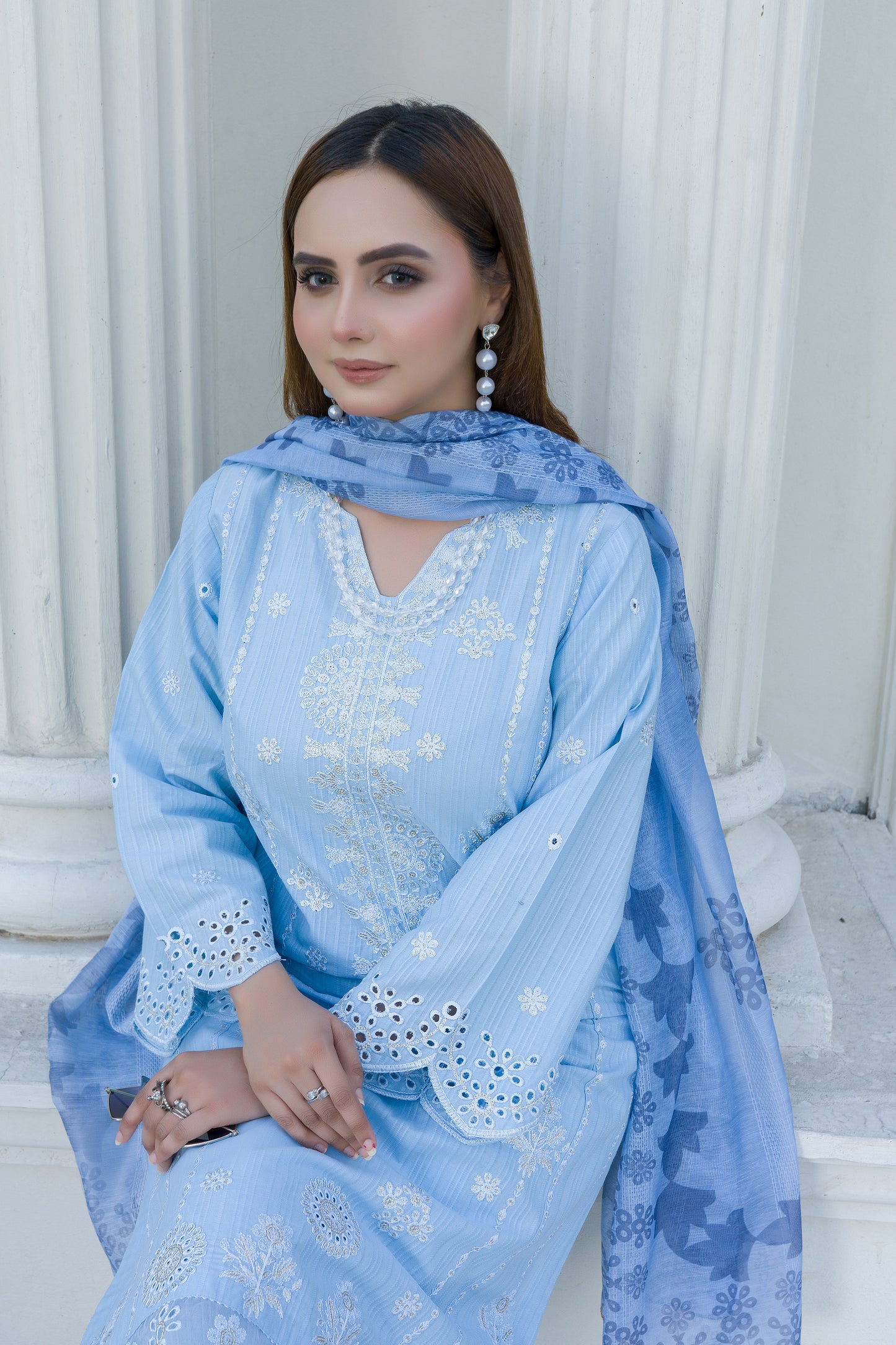 Bluebell Serenity β 3PC Stitched Embroidered Suit