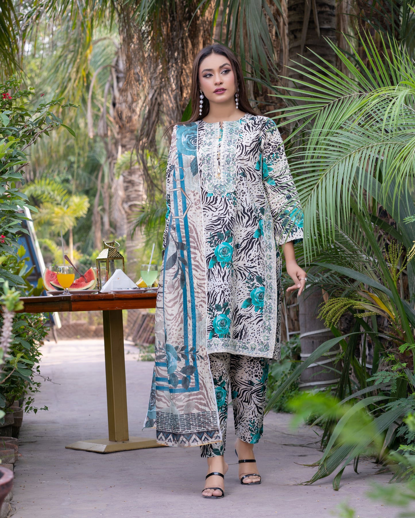 Mystic Flora - 3PC Stitched Printed Lawn