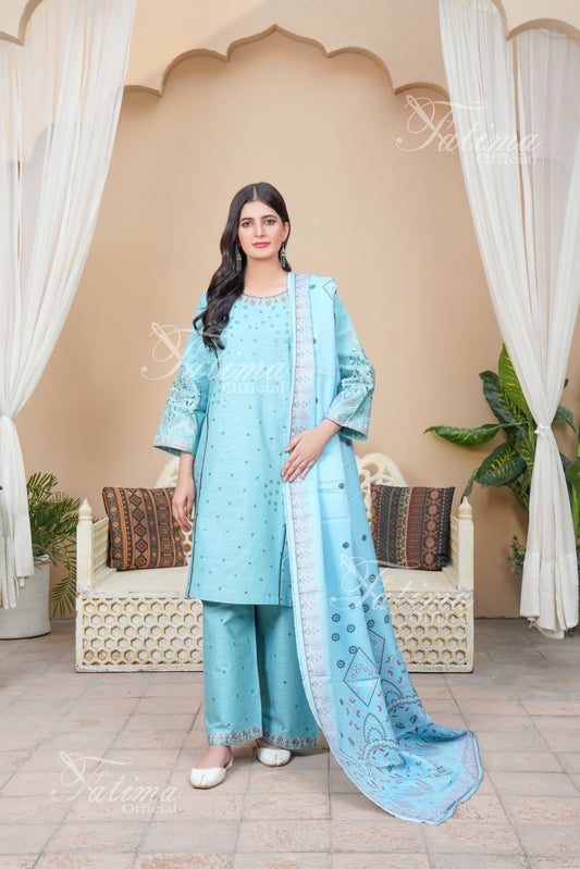 PEACOCK BLUE- 3PC