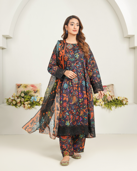 Midnight Garden 3 pcs Print Suit