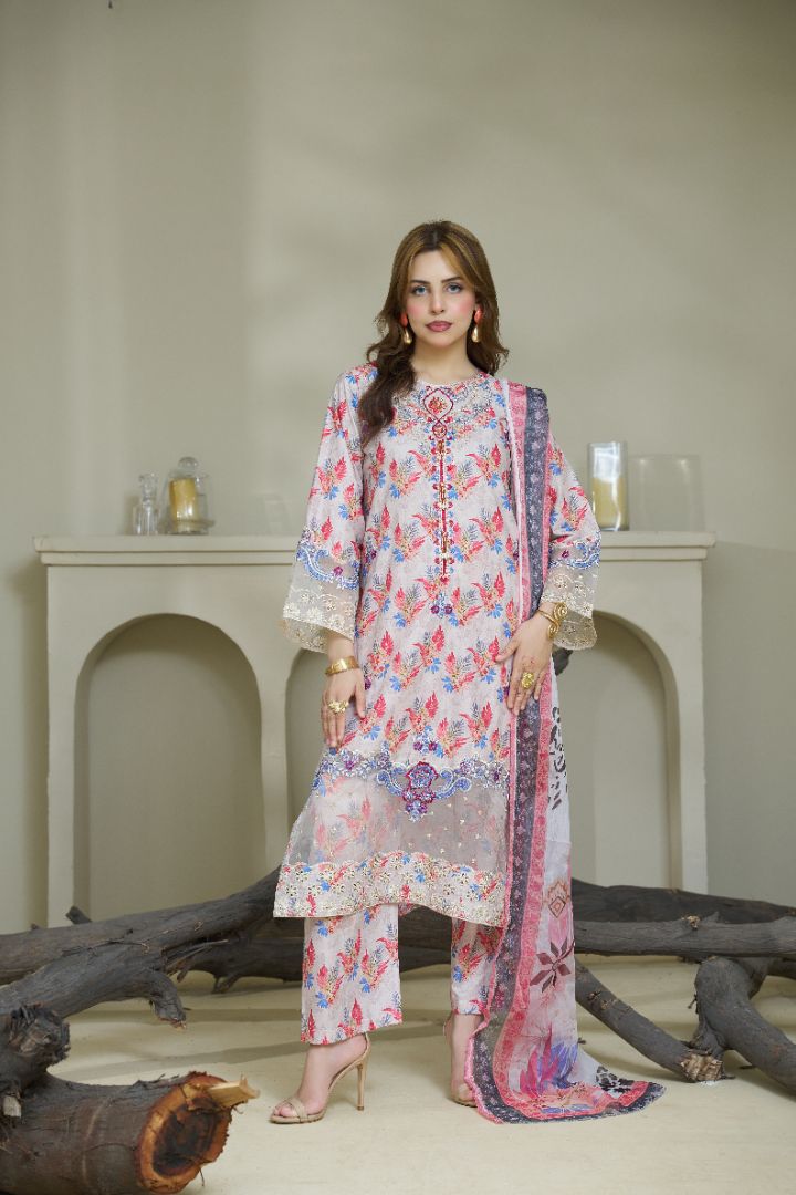 Premium 3PC Suit – Blossom Grace
