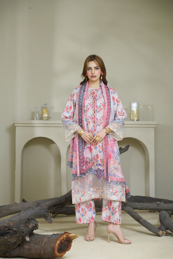 Premium 3PC Suit – Blossom Grace