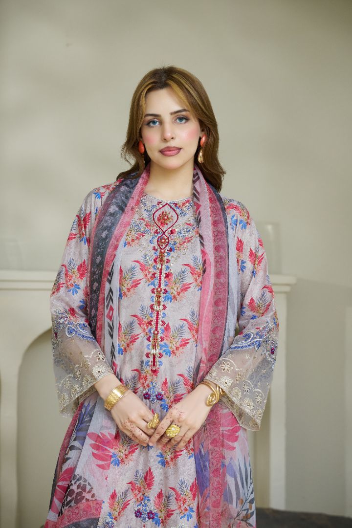 Premium 3PC Suit – Blossom Grace