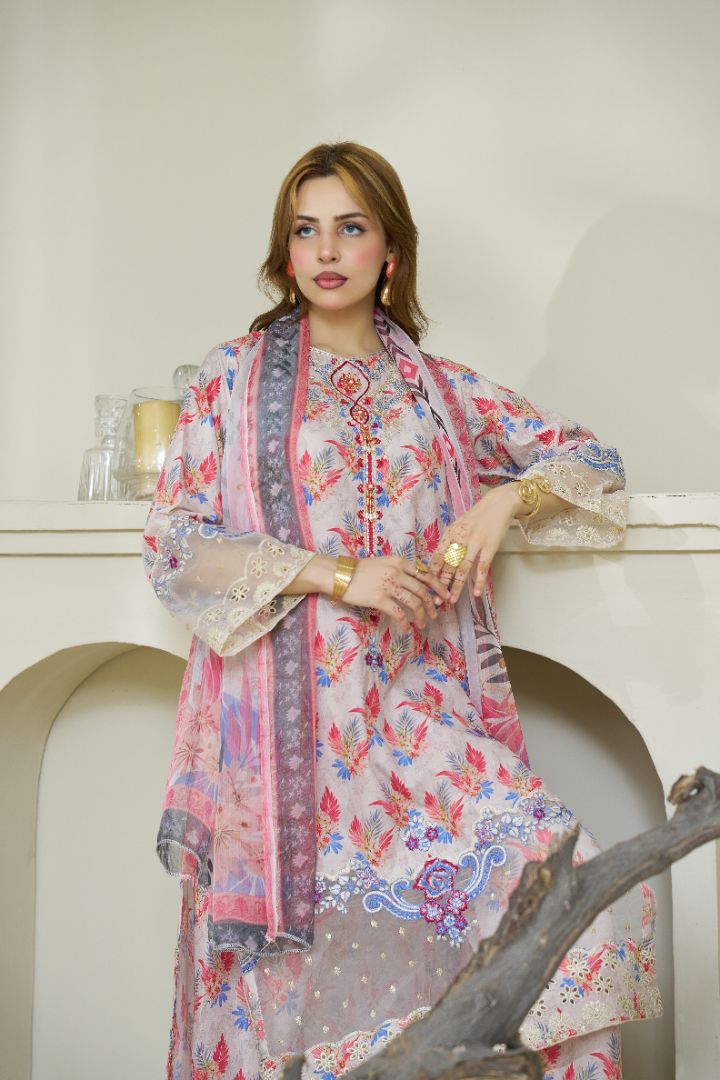 Premium 3PC Suit – Blossom Grace