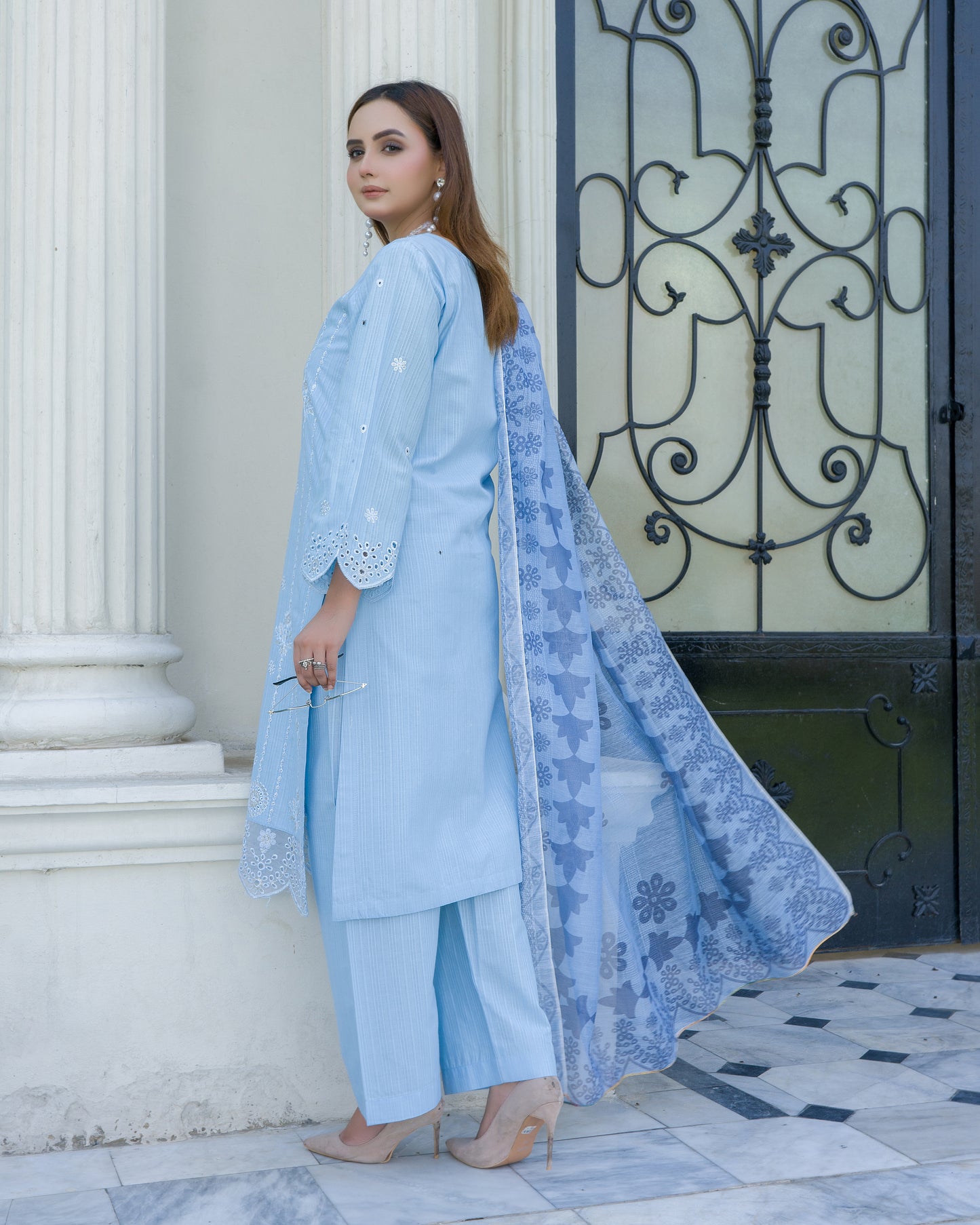 Bluebell Serenity – 3PC Stitched Embroidered Suit