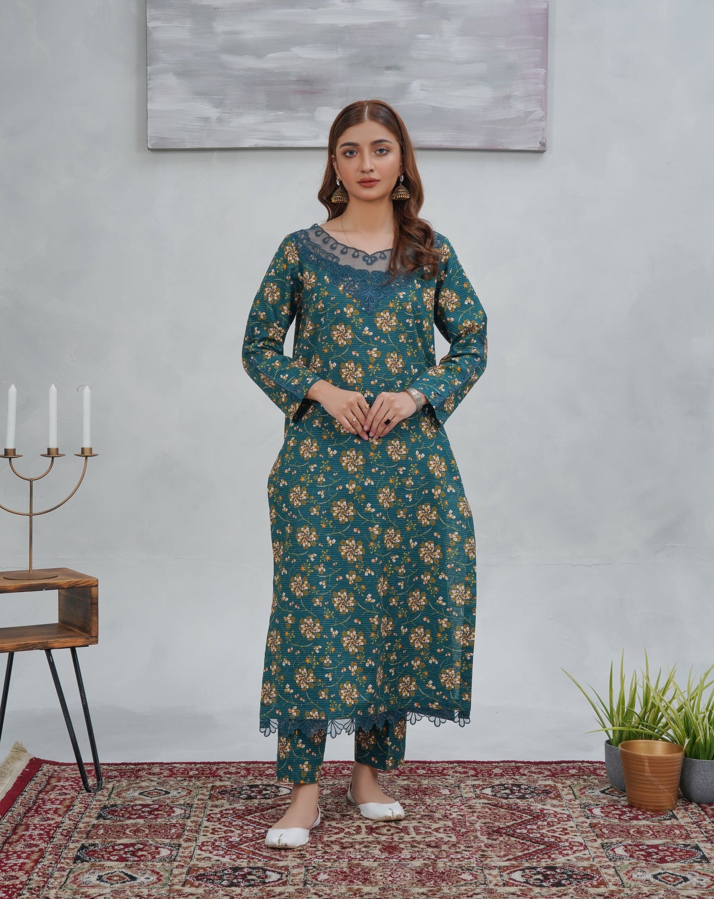 Embroidered Khadder Ensemble-2PC