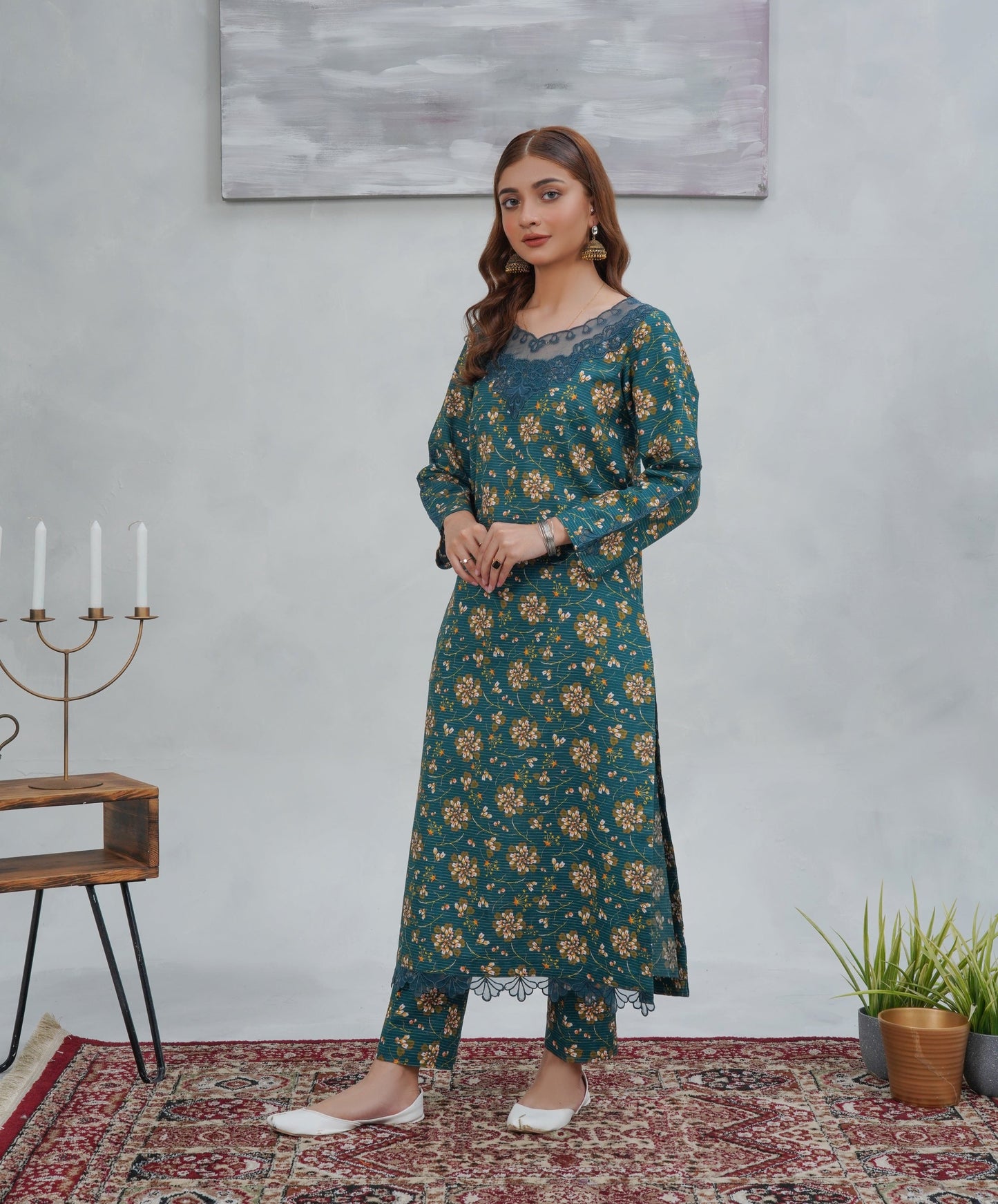 Embroidered Khadder Ensemble-2PC