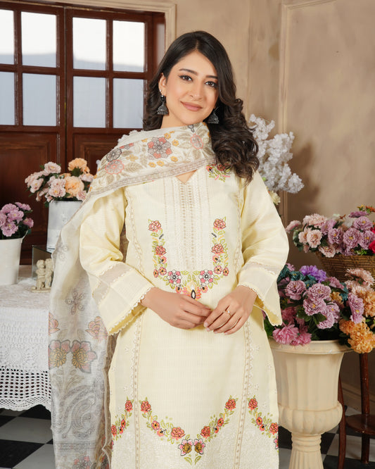 Noor-e-Nazakat - 3PC Embroidered Stitched Suit