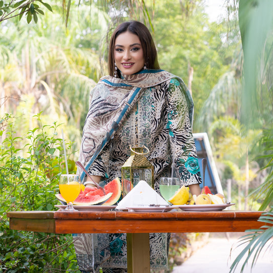 Mystic Flora - 3PC Stitched Printed Lawn