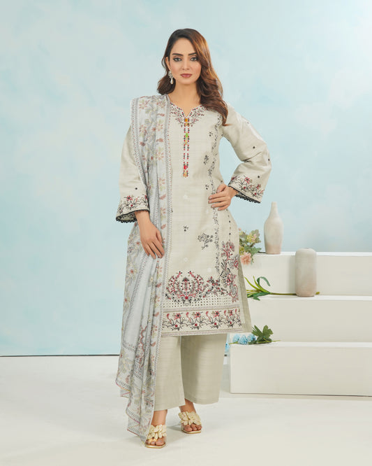 Pearl Garden – 3 Piece Stitched Embroidered Suit